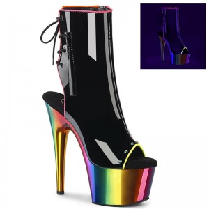 Pleaser Adore-1018RC-02 Women's Heels Boots Black / Multicolor | NZ TYHMEB