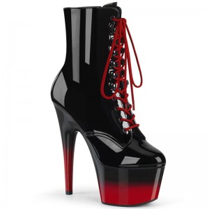 Pleaser Adore-1020BR-H Women's Heels Boots Black / Red | NZ ZCFURX