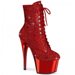 Pleaser Adore-1020CHRS Women's Heels Boots Red | NZ OLDABT