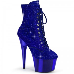 Pleaser Adore-1020CHRS Women's Heels Boots Blue | NZ GKEORT