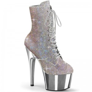 Pleaser Adore-1020CHRS Women's Heels Boots Multicolor / Silver | NZ EPDNWH