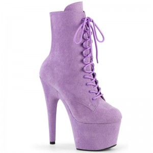 Pleaser Adore-1020FS Faux Suede Women's Heels Boots Purple | NZ OQPSGU