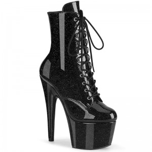 Pleaser Adore-1020GP Women's Heels Boots Black | NZ JDIOKA