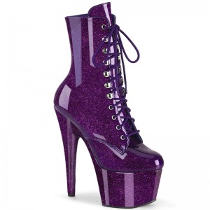 Pleaser Adore-1020GP Women's Heels Boots Purple | NZ PCOYKZ