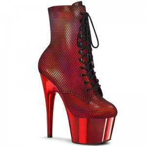 Pleaser Adore-1020HFN Women's Heels Boots Red | NZ XCUTES