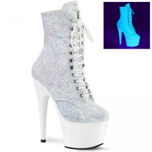 Pleaser Adore-1020LG Women's Heels Boots White | NZ NZQWUF