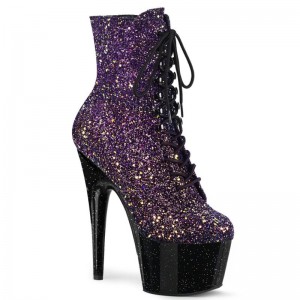 Pleaser Adore-1020OMBG Women's Heels Boots Purple / Black | NZ BIDZOR