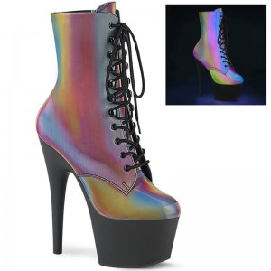 Pleaser Adore-1020REFL Women's Heels Boots Multicolor / Black | NZ XZJMRK