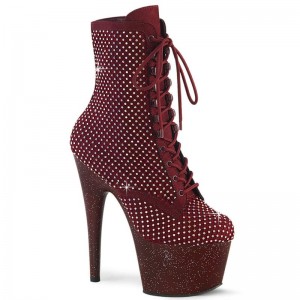 Pleaser Adore-1020RM Women's Heels Boots Burgundy | NZ LCHTDM