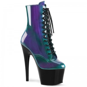 Pleaser Adore-1020SHG Women's Heels Boots Purple / Green | NZ NCRDIT