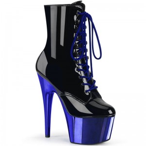 Pleaser Adore-1020 Women's Heels Boots Black / Blue | NZ MDOCSA