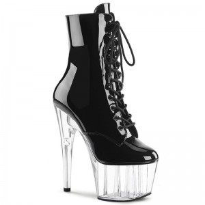 Pleaser Adore-1020 Women's Heels Boots Black / Clear | NZ WZQUCY