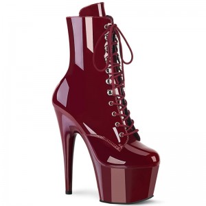 Pleaser Adore-1020 Women's Heels Boots Burgundy | NZ MDCPHL