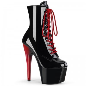 Pleaser Adore-1020 Women's Heels Boots Red / Black | NZ NHKCXO