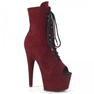 Pleaser Adore-1021FS Women's Heels Boots Burgundy | NZ HDGZLE