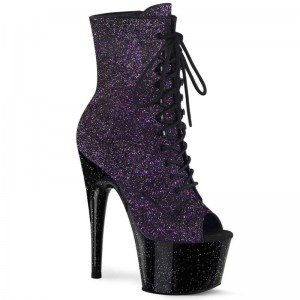 Pleaser Adore-1021MG Women's Heels Boots Purple / Black | NZ MUJCPS