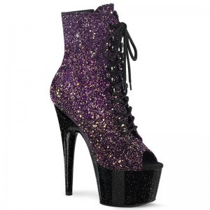 Pleaser Adore-1021OMBG Women's Heels Boots Purple / Black | NZ ISALHO