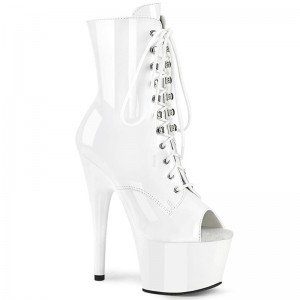 Pleaser Adore-1021 Women's Heels Boots White | NZ IXGLUR