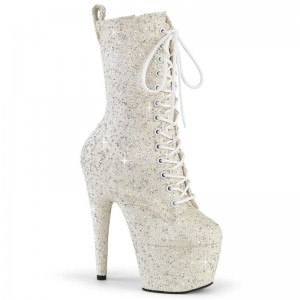 Pleaser Adore-1040GR Women's Heels Boots White | NZ NYEUSO