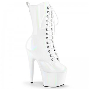 Pleaser Adore-1040WR-HG Women's Heels Boots White | NZ GMBHCS