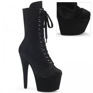 Pleaser Adore-1045VEL Women's Heels Boots Black | NZ HYUQEW