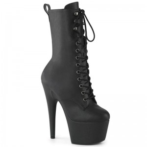 Pleaser Adore-1049WR Vegan Leather Women's Heels Boots Black | NZ MASDLY