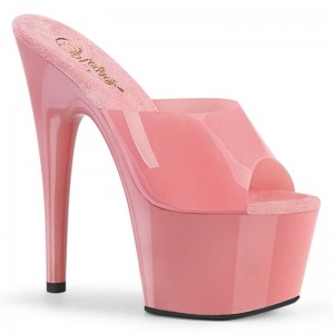 Pleaser Adore-701N Women's Platform Slides Pink | NZ GBLPSU