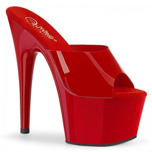 Pleaser Adore-701N Women's Platform Slides Red | NZ VJOSEF