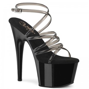 Pleaser Adore-706 Women's Platform Heels Sandals Black | NZ DJCMAY