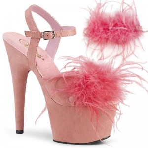 Pleaser Adore-709F Women's Platform Heels Sandals Pink | NZ TISLKQ