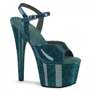 Pleaser Adore-709GP Women's Platform Heels Sandals Turquoise | NZ ZIPSLY