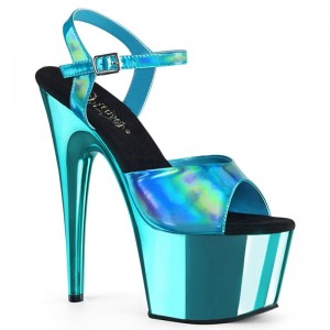 Pleaser Adore-709HGCH Women's Platform Heels Sandals Turquoise | NZ AVQFBW