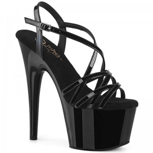 Pleaser Adore-713 Women's Platform Heels Sandals Black | NZ NTBHAZ