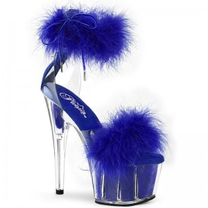 Pleaser Adore-724F Women's Platform Heels Sandals Blue | NZ AKCTDG