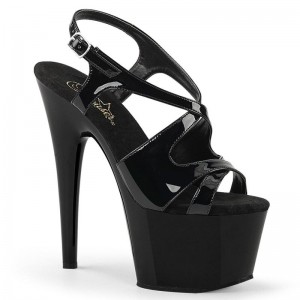 Pleaser Adore-730 Women's Platform Heels Sandals Black | NZ LOWKJP