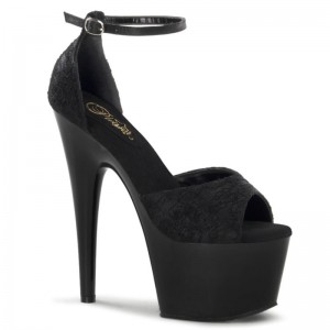 Pleaser Adore-768 Women's Platform Heels Sandals Black | NZ FZBTSE