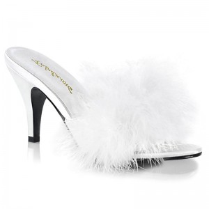 Pleaser Amour-03 Women's Slides White | NZ CDQOEP