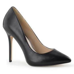 Pleaser Amuse-20 Vegan Leather Women's Pumps Black | NZ WKQEXN