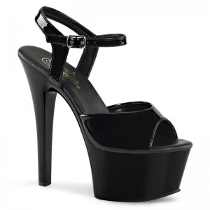 Pleaser Aspire-609 Women's Platform Heels Sandals Black | NZ ESPBUY