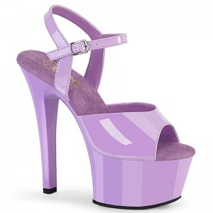 Pleaser Aspire-609 Women's Platform Heels Sandals Lavender | NZ UHJVPR