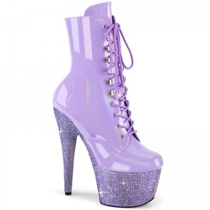 Pleaser Bejeweled-1020-7 Women's Heels Boots Purple | NZ LMVWUO