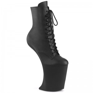 Pleaser Bewitched-1020 Faux Leather Women's Heels Boots Black | NZ VJUIFZ