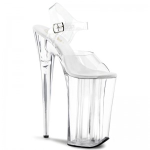 Pleaser Beyond-008 Women's Platform Heels Sandals Clear | NZ IMOXPT