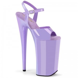 Pleaser Beyond-009 Women's Platform Heels Sandals Purple | NZ JOXQIE