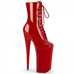 Pleaser Beyond-1020 Women's Heels Boots Red | NZ WRQXJP