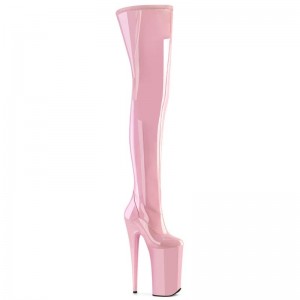 Pleaser Beyond-4000 Women's Thigh High Boots Pink | NZ VZJKTU