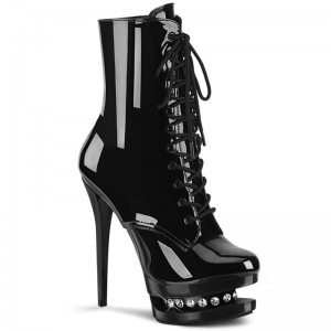 Pleaser Blondie-R-1020 Women's Heels Boots Black | NZ UEMPBX