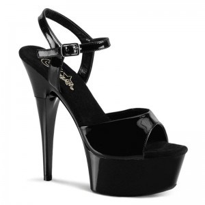 Pleaser Captiva-609 Women's Platform Heels Sandals Black | NZ MHGWVZ