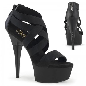 Pleaser Captiva-669 Women's Platform Heels Sandals Black | NZ BFZXUD