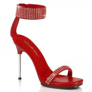 Pleaser Chic-40 Women's Heels Sandals Red | NZ NKZICY